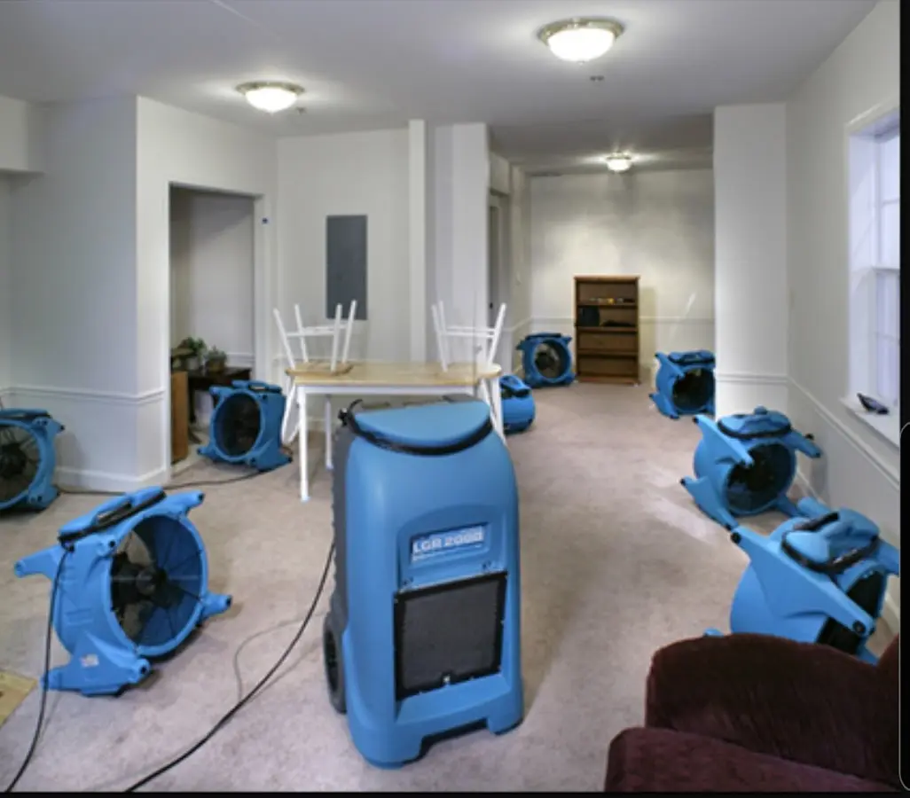 Air movers and dehumidifier setup for Water Extraction & Removal in Pike Road